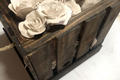 Treasure within, hand made ceramic roses  9x9x9